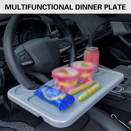 Car Steering Wheel Tray Table Coffee Holder Laptop Stand Sturdy Eating