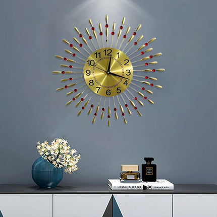 Retro Metal Wall Clock Iron Water Drop Hanging Home Decoration Living Room