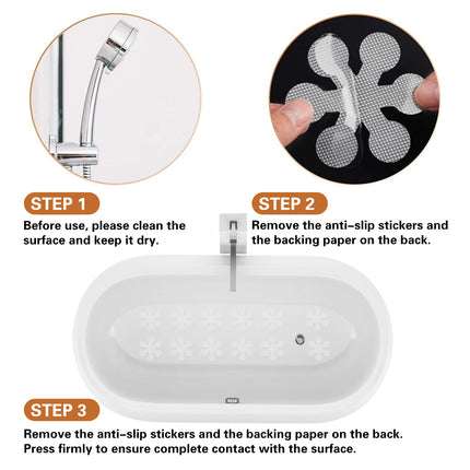 20PCS Non-Slip Shower Stickers for Bathtub and Bathroom Floor Grip Strips