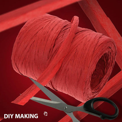 3 Rolls Raffia Paper Rope Gift Wrapping String Decorative Tie for Crafts Packing