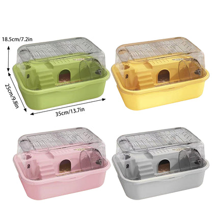 Hamster Cage Plastic Acrylic Ventilated Double Level 35 x 25 x 18.5cm 4 Colours