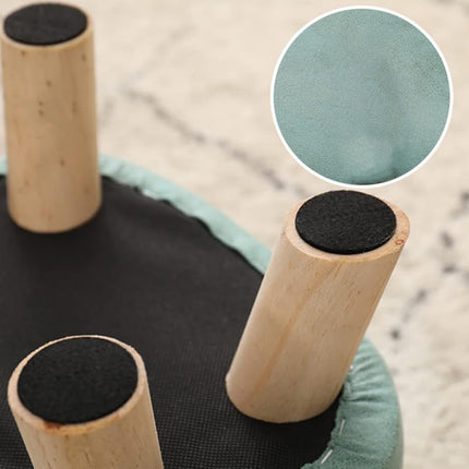 Cute Elephant Solid Wood Low Stool Shoe Changing Stool Durable for Home Entryway