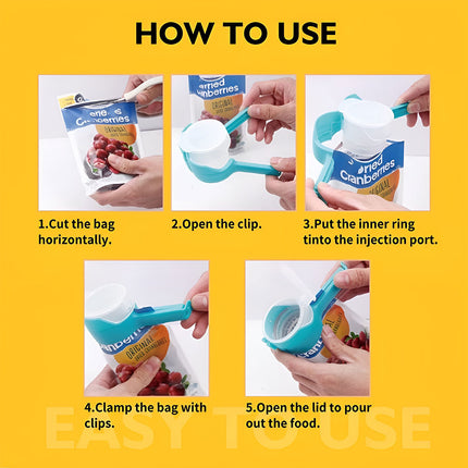 4 PCS Food Freshness Sealing Clip Moisture Proof Airtight for Food Storage