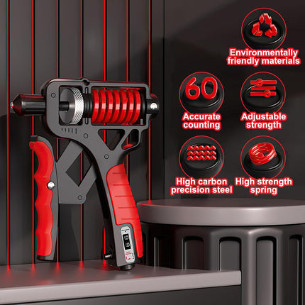 Adjustable Hand Gripper 5 to 165kg High Carbon Steel with Digital Counter
