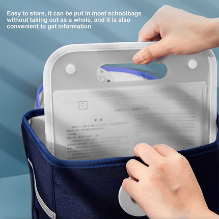 2PCS 13 Pocket A4 File Storage Bag Large Capacity Organizer Durable Documents