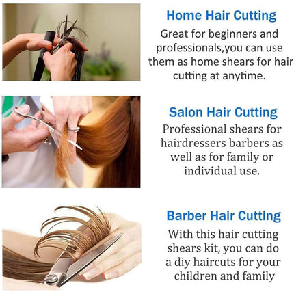 11pcs Hair Cutting Scissors Set Professional Hairdressing Scissors Barber Tools