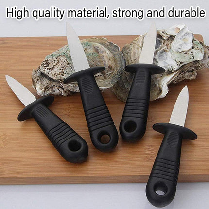 6PCS Stainless Steel Oyster Knife Non Slip Handle Scallop Shell Opener Shucking