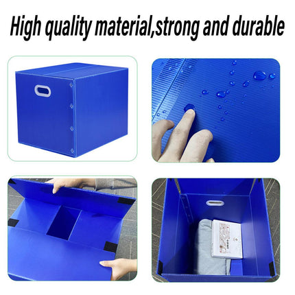 Large Capacity Waterproof Plastic Storage Box Foldable Moving Organizer Durable