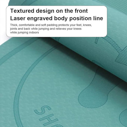 Soundproof Shock Absorbing Jump Rope Mat Non Slip TPE Material for Home Gym