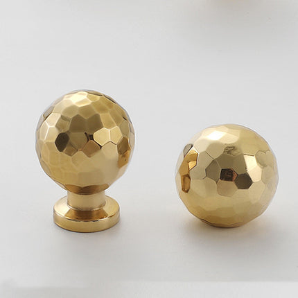 Gold Hammer Ball Handle Knob Closet Door Pull Drawer Handle Wardrobe Hardware