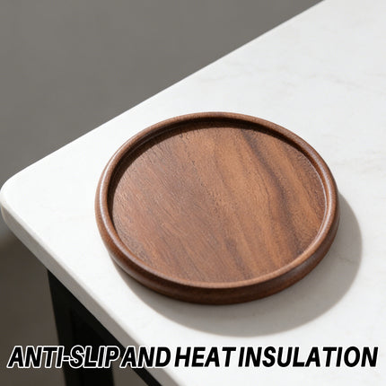 4Pcs Wooden Creative Heat Resistant Coaster Set Table Mat For Coffee Tea Desk