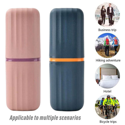 Travel Toothbrush Holder Portable Mouthwash Cup Dental Wash Storage Container