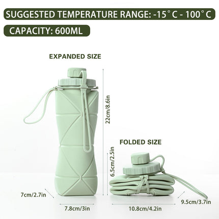 Large Capacity Outdoor Travel Portable Sports Foldable Water Bottle Durable