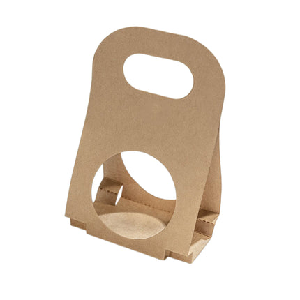 50PCS Kraft Paper Packaging Box Fruit Gift Bag Single Double Handle for Party