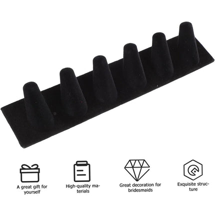 Resin Flocking Ring Holder Display Stand Jewelry Finger Rings Organizer Stand