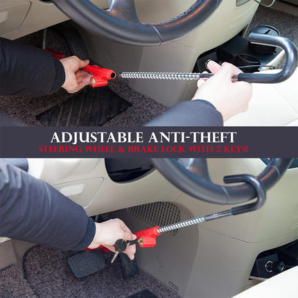 Multi Functional Car Steering Wheel Lock Anti-Theft Device for Vehicle Security