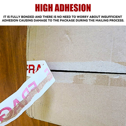 Fragile Warning Tape 5 Rolls 4.8cm x 100m White Red Print for Packing Moving