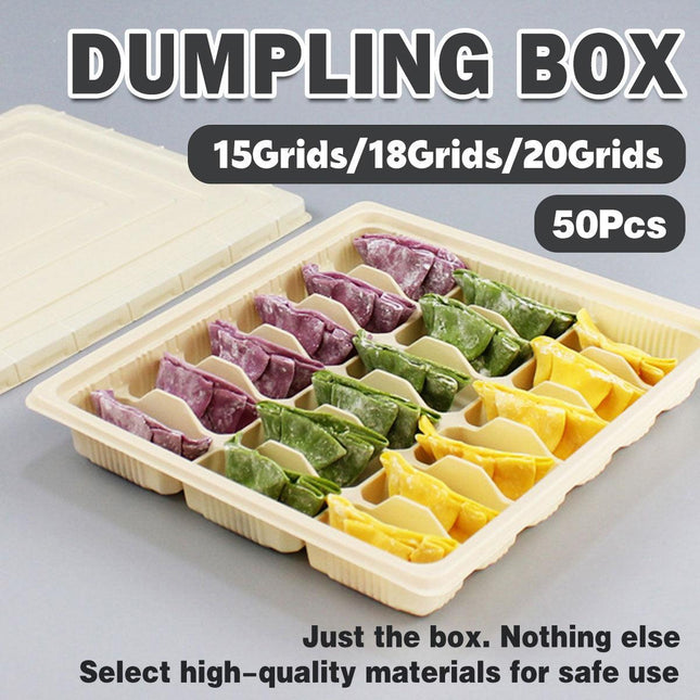 50pcs Disposable Dumpling Box Takeaway Lunch Box Food Container Bento Box