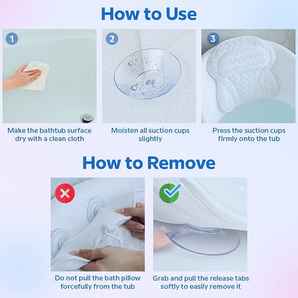 Butterfly Mesh Bath Pillow with 6 Suction Cups