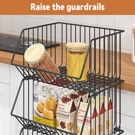 5-Layer Kitchen Storage Rack Rolling Cart Durable for Fruits Vegetables Pantry
