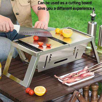 Stainless Steel Folding Barbecue Grill For Home Use Portable Folding Style