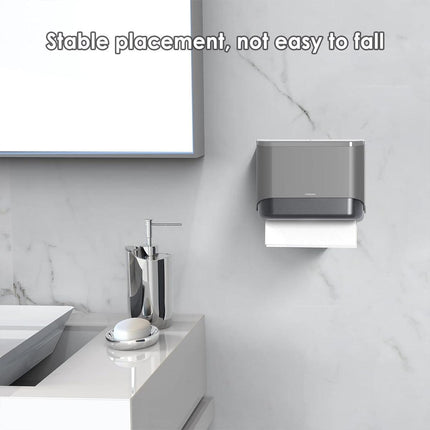 Wall Mounted Paper Dispenser Box Perforation Free Hand Towel Holder for Kitchen