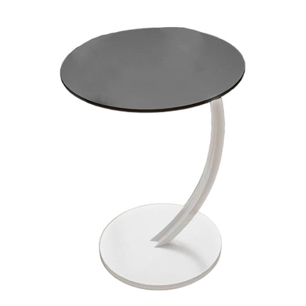 C Shaped Snack Side Table for Sofa Couch Small End Table for Living Room Bedroom