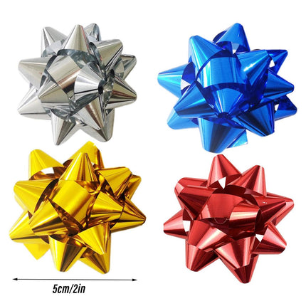 Star Flower Ribbon Bows 100pcs Decorative Gift Wrapping Ribbon Flowers DIY Craft