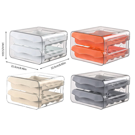 Kitchen Egg Double Layer Storage Box for Food Organization Fresh Keeping