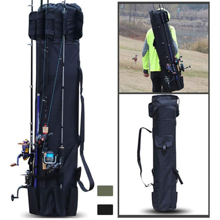 Multifunctional Cylinder Fishing Rod Bag Outdoor Gear Storage Carry Waterproof