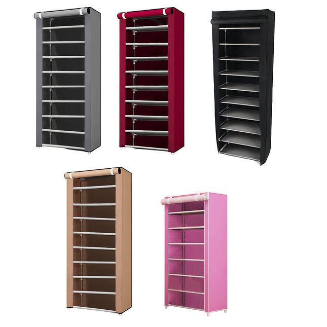 Stackable Shoe Rack Storage Cabinet Organizer Portable Wardrobe for Home Use