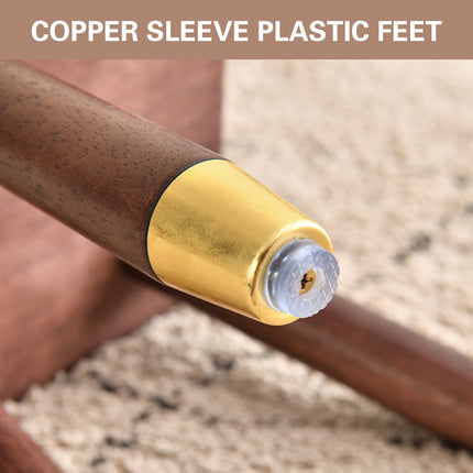 Solid Wood Low Stool in Walnut with Rounded Corners for Entryway