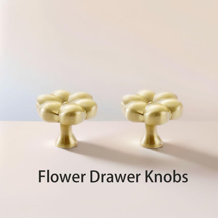 Brass Cabinet Handle Bucolic Style Creative Pull for Wardrobe Drawer Cupboard
