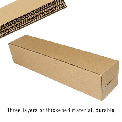 50pcs Long Strip Carton Flat Square Durable Shipping Boxes for Packaging Storage