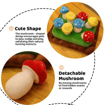 Colourful Mushroom Ground Plush Toy Pet Dog Interactive Educational Grass Toy