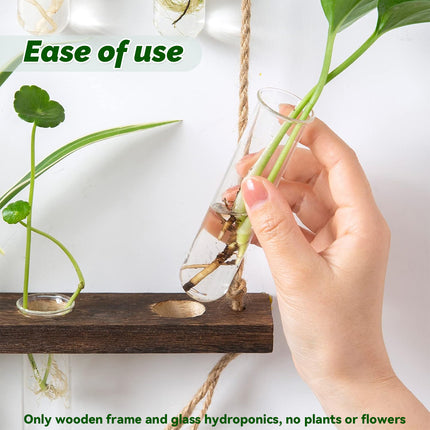 Wall Mounted Hydroponic Test Tube for Home Office Indoor Garden Decorative Vase