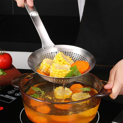 Stainless Steel Colander Spoon Kitchen Strainer Tool for Pasta Rice Vegetable
