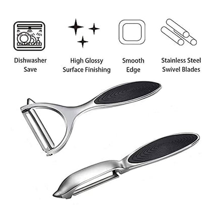 2PCS Stainless Steel Peeler Knife for Fruit Vegetable Peeling Kitchen Tools