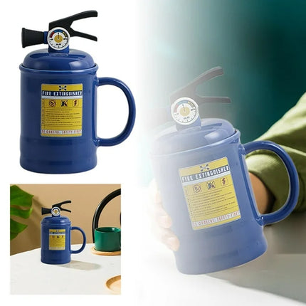 Creative Ceramic Mug Fire Extinguisher Shape Novelty Coffee Tea Cup Durable