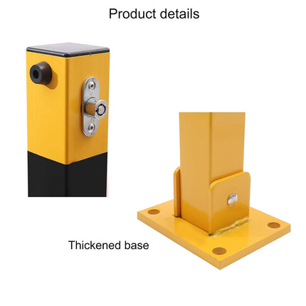 Foldable Residential Driveway Parking Post Lock Galvanised