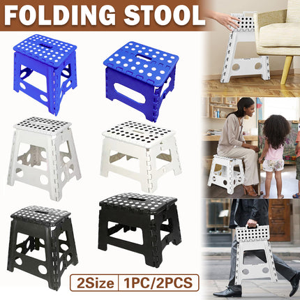 Thickened Plastic Folding Stool Portable Space Saving Step Stool Indoor Outdoor AU
