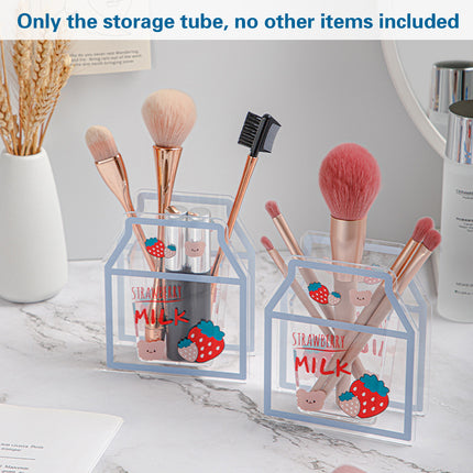 Acrylic Cartoon Pen Holder Cute Desk Organizer for Pens Pencils Stationery