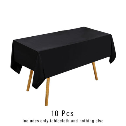 10pcs PEVA Rectangle Tablecloths Solid Colour Waterproof Party Table Covers