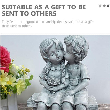 Resin Garden Ornament Outdoor Lawn Decoration Figurine For Men And Girls Yard