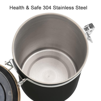 Coffee Bean Sealed Jar Storage Jar For Tea Powder With A Schedule And Spoon