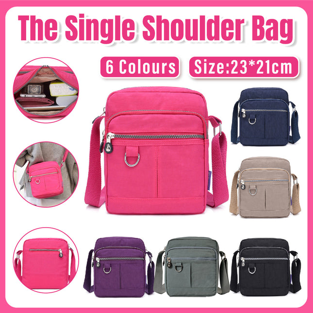 Ladies Shoulder Bag Nylon Fabric Lightweight Crossbody Small Casual Handbag