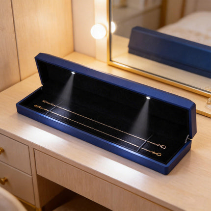Creative LED Light Jewellery Storage Box Durable for Necklace Display