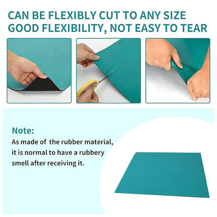 Anti Static Bench Mat 100 x 80cm Green Rubber Work Mat