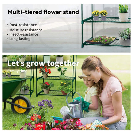 4 Tier Outdoor Plant Stand Garden Flower Shelf Heavy Duty Rack Patio Decor Use