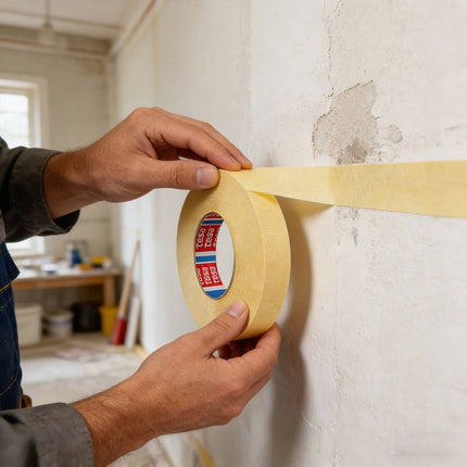 Crepe Paper Masking Tape Curve Paint Hand Tearable No Residue 2.5cm x 50m